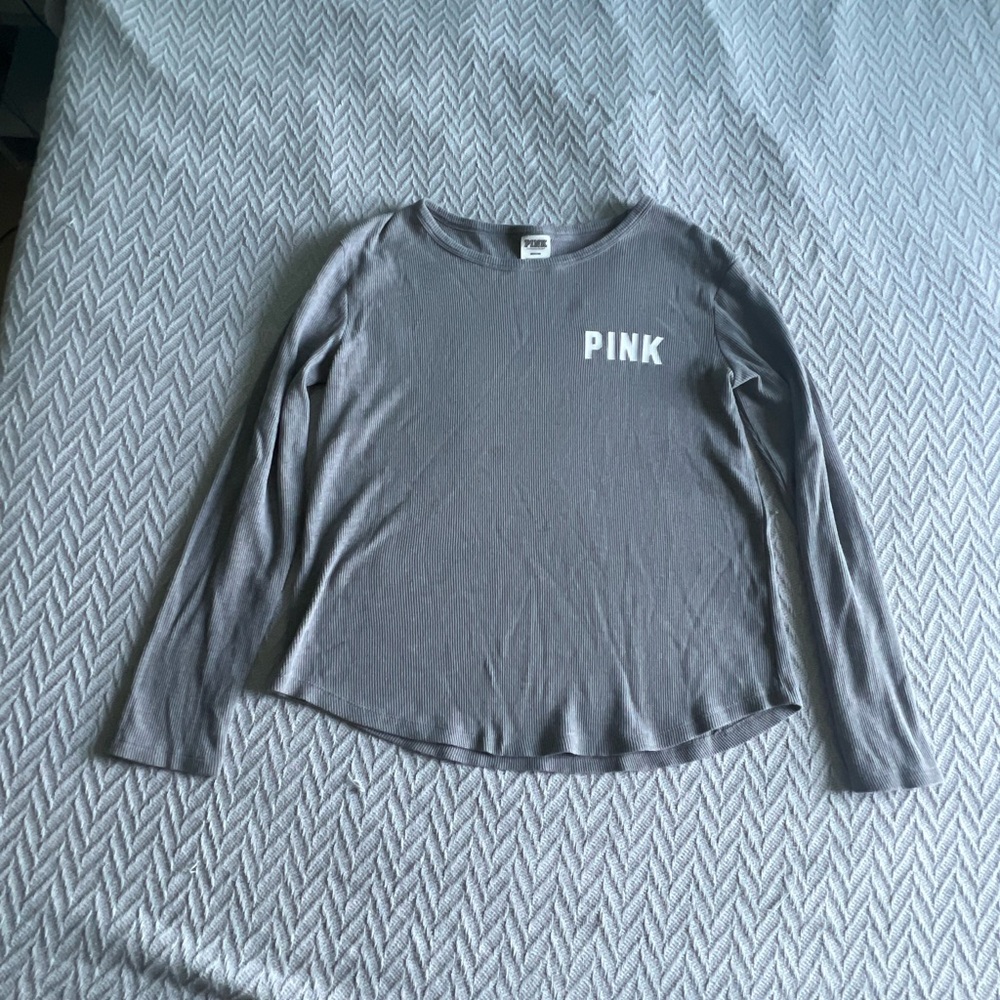 PINK waffle knit long sleeve